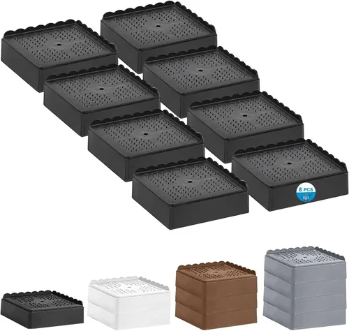 Vista 32 de Elevador de cama de 1 pulgada, 2 pulgadas, 3 pulgadas, 4 pulgadas de alta resistencia, elevador de muebles ajustable para mesa, escritorio, sofá