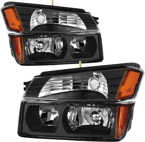 Vista 15 de AUTOSAVER88 - Conjunto de faros Compatible con 2006 2007 2008 2009 2010 2011 Chevy HHR 06 07 08 09 10 11 2006-2011 06-11 Par Carcasa cromada