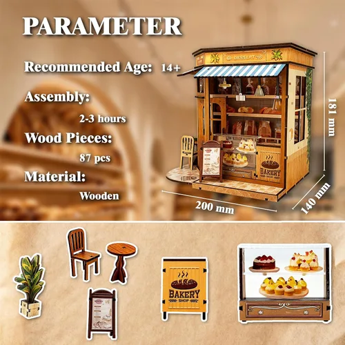 Vista 4 de Kit de bricolaje para rincón de libros en miniatura - Kit de casa de muñecas con iluminación LED para adultos y adolescentes, rincón de libros