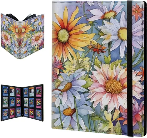 Vista 16 de Carpeta para tarjetas de intercambio, 9 bolsillos para tarjetas intercambiables, 360 bolsillos de doble cara, funda para tarjetas de tamaño Mujeres
