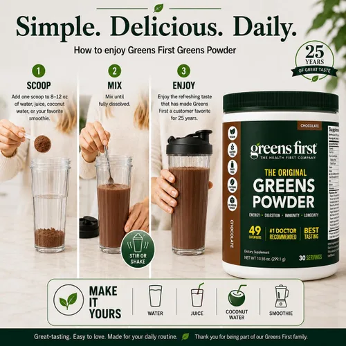 Vista 9 de Greens First Superalimentos, extractos y concentrados, poder de nutrientes ricos en antioxidantes, más de 15 porciones de frutas, 14.37 onzas 30