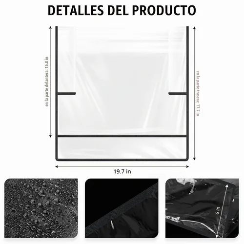 Vista 3 de Hoolerry - 4 fundas para silla de salón, protectores de silla cuadrados