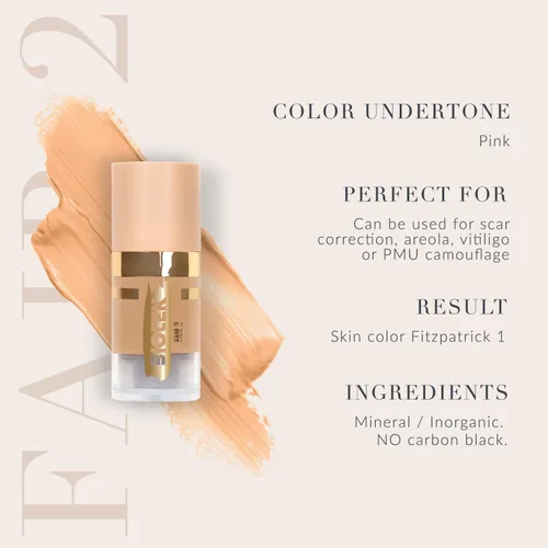 Vista 2 de Pigmento para la piel para maquillaje permanente - Hecho en Italia - Fair 2 0,24 fl.oz.