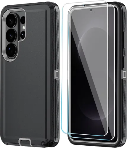 Vista 27 de ONOLA Funda compatible con Samsung Galaxy S24 Ultra con protector de pantalla HD, resistente a los golpes y a las caídas, funda de 3 capas