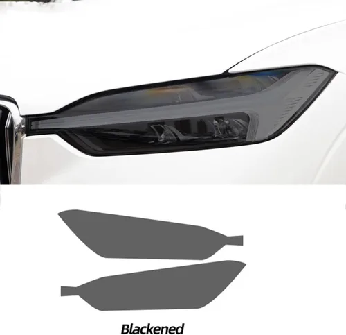 Vista 2 de Película protectora de faros delanteros de automóvil para Volvo XC40 XC60 XC90 S60 S90 V60 V90 2014-2022, adhesivo de TPU negro ahumado Para Xc60
