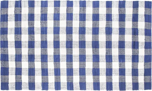 Vista 10 de GLAMBURG Alfombra de cuadros de búfalo de algodón lavable, tapete de bienvenida a cuadros tejida a mano 18x30 para cocina, baño, porche, lavandería
