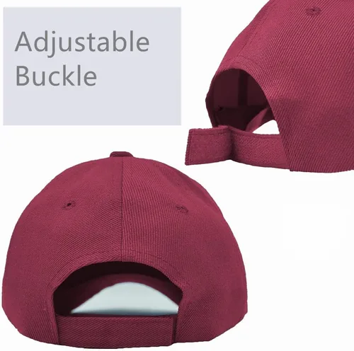 Vista 3 de Glory Max Gorra de béisbol lisa con correa de gancho y bucle ajustable sólido en blanco curvado visera sombrero
