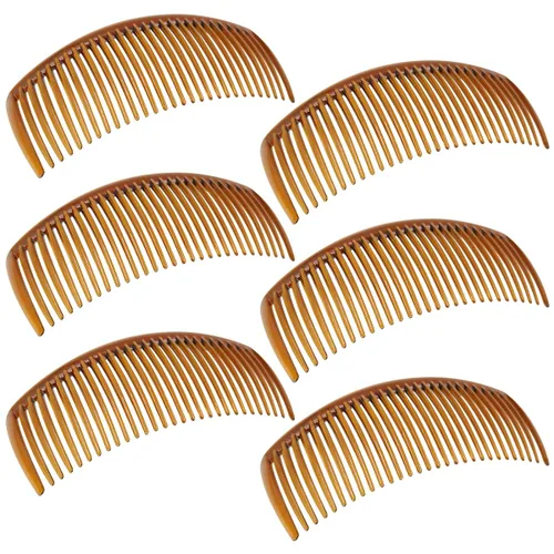 Vista 11 de SourceTon - Paquete de 6 peines franceses, peines laterales de plástico con 29 dientes, peines de clip para el cabello para accesorios de cabello