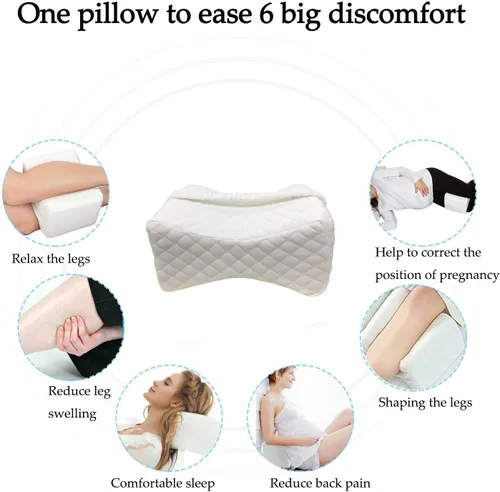 Vista 2 de Big Ant Almohada ortopédica para piernas diseñada para dormir de lado, piernas, embarazo, espalda, alivio del dolor de cadera, cómoda almohada