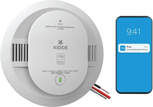 Vista 13 de Kidde Detector inteligente de humo y CO con anillo, batería AA, RGCUDR-RW