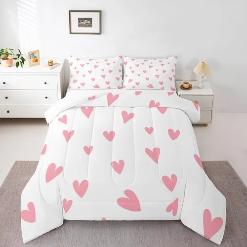 Vista 33 de Feelyou Juego de ropa de cama con diseño de arco iris, juego de edredón para niños, niñas, decoración de notas musicales, edredón de microfibra