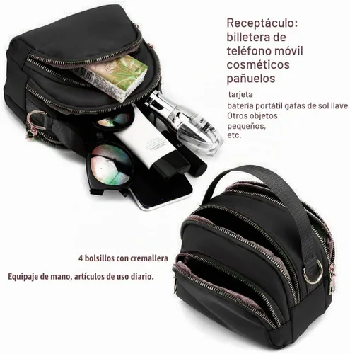 Vista 4 de Bolsos cruzados pequeños para mujer, bolsos de mano con correa ajustable para mujer, bolso de hombro para mujer
