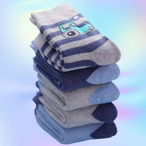 Vista 4 de Calcetines deportivos para niños, diseño de dinosaurios, 10 pares