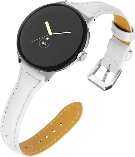 Vista 13 de Correa de cuero compatible con Google Pixel Watch Band Correa de repuesto Correa de pulsera transpirable para Google Pixel Watch Accesorios