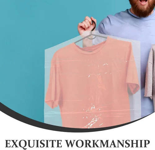 Vista 3 de 60 bolsas de ropa para colgar ropa: bolsas de plástico para ropa, cubiertas de ropa transparentes, bolsas de tintorería, bolsas colgantes