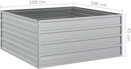 Vista 6 de Cama elevada para jardín, camas de jardín elevadas de metal para exteriores, camas de jardín elevadas galvanizadas para verduras, flores, hierbas