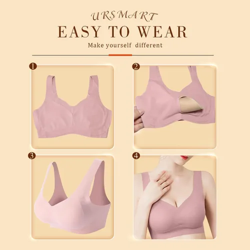 Vista 3 de URSMART Insertos de almohadillas de brasier, insertos de copas de brasier, almohadillas de repuesto para mujer, cómodas copas deportivas