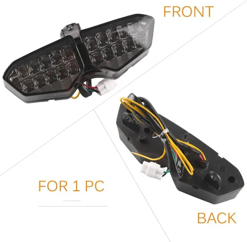 Vista 6 de Luz trasera LED para motocicleta YZF R6 2003 2004 2005 & YZF R6S 2006 2007 2008 2009 color negro