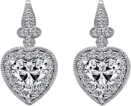 Vista 2 de Tienda Collection Platinum-Plated Sterling Silver Infinite Elements Cubic Zirconia Drop Earrings