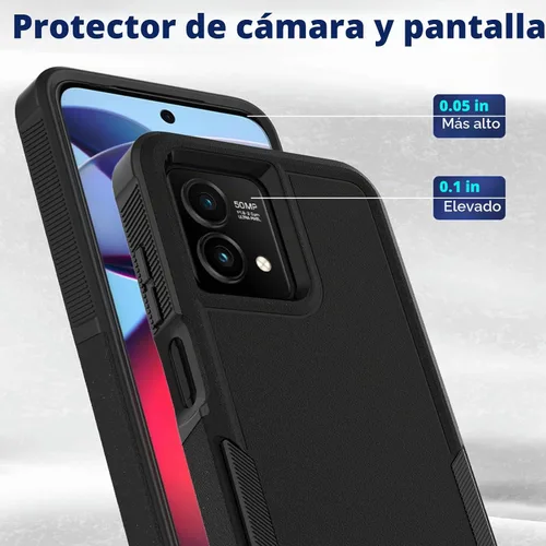 Vista 5 de Funda para Moto G Stylus 5G 2023: funda protectora de doble capa resistente para teléfono celular, a prueba de golpes, con protector de pantalla
