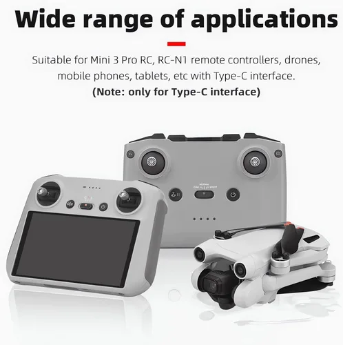 Vista 11 de Tapón antipolvo para DJI Mini 3 Pro RC-N1 Control remoto Puertos de carga Cubierta protectora 4 unids Tipo C Cubierta de polvo de silicona Mini 3