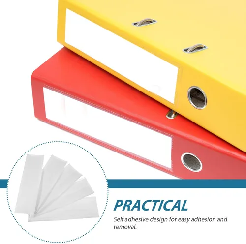 Vista 8 de 20pcs PVC Adhesive Label Sleeves, File Tab Holders for Organization