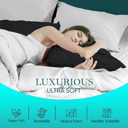 Vista 6 de beddingstar - Juego de fundas de almohada plisadas de 2 a 600 hilos, 100 % algodón egipcio, magníficas fundas de almohada decorativas
