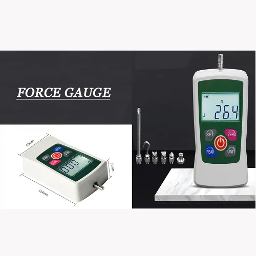 Vista 4 de Medidor de fuerza digital dinamómetro de empuje y tracción Sensor interior Valor de carga máximo 100N/22.0 lbs/22Lb para aparatos electrónicos