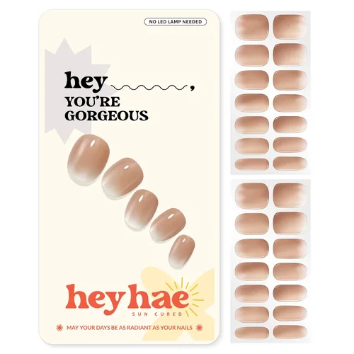 Vista 29 de Heyhae Paquete surtido de tiras de uñas de gel semicuradas (paquete de 4) No necesita lámpara LED Fácil de aplicar y quitar, calidad de salón