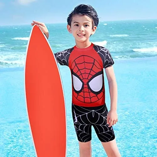Vista 2 de Traje de baño de dos piezas para niños pequeños conjunto de natación de manga corta