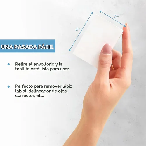 Vista 5 de Diamond Wipes Toallitas desmaquillantes limpiadoras e impermeables, paquete de 50 unidades, sin alcohol con vitamina E