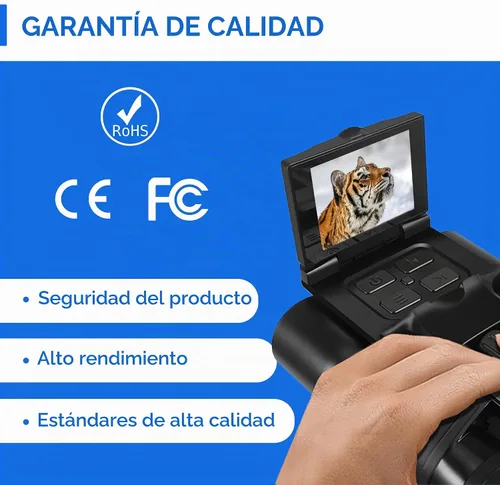 Vista 6 de Binoculares digitales con cámara y grabación de video, videocámara de 5MP de alta potencia de 12 x 32 para cámaras de observación de aves