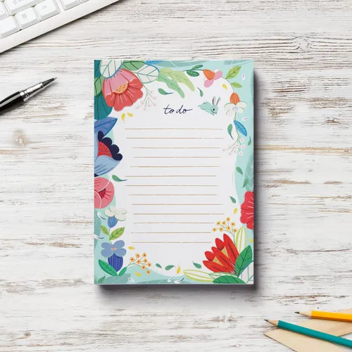 Vista 3 de Bloc de notas de lista de tareas (juego de 3) Bloc de notas de notas florales de Ana Sanfelippo