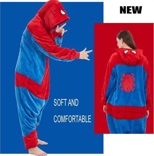 Vista 4 de SWEETXIN Pijama unisex para adultos y niños, para Halloween, Navidad, ropa de dormir, traje de cosplay para mujeres y hombres