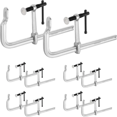 Vista 12 de MAXPOWER Abrazaderas F de servicio ligero para soldadura de 4", 8", 8" y 12", paquete de 4