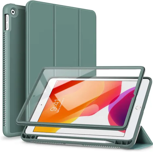 Vista 12 de SURITCH para iPad de 9ª/8ª/7ª generación, Funda iPad 10.2, [Protector de Pantalla Integrado] [Soporte para Lápiz] Funda de Cuero Ligera Cubierta