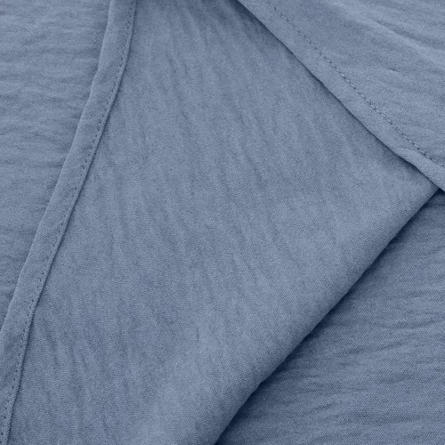 Vista 7 de Camisas de manga larga con botones para mujer, camisetas casuales de moda con cuello en V y cuello en V, blusas lisas de ajuste holgado
