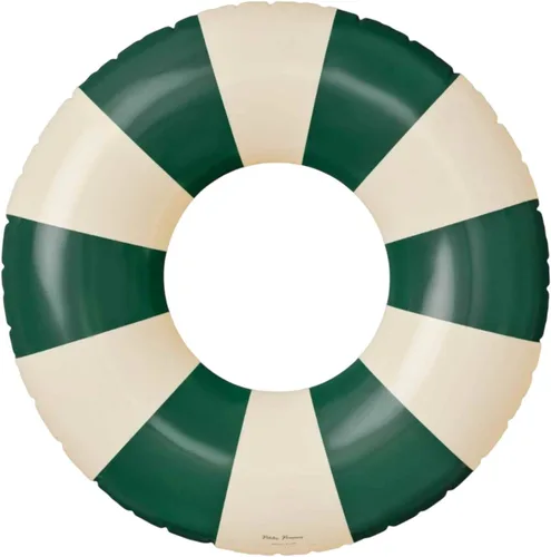 Vista 12 de Petites Pommes Flotador de piscina a rayas para niños y niños pequeños, tubo interior duradero, diseño de rayas clásico impreso a mano, dona