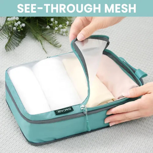 Vista 16 de BAGAIL 4 Set/6 Set Ultraligero Compresión Embalaje Cubos Organizador de Embalaje para Accesorios de Viaje Equipaje Maleta Mochila