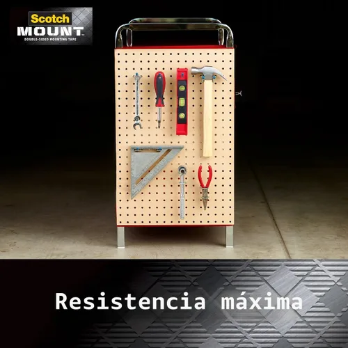 Vista 3 de Scotch-Mount Cinta de montaje de doble cara resistente, cinta de montaje extrema negra, 1 rollo de cinta adhesiva, cinta de pared de 1 pulgada x 400