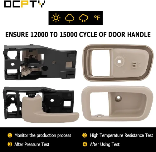 Vista 5 de OCPTY Manijas interiores y traseras del conductor izquierdo del pasajero lado derecho, repuesto para Toyota Tundra 2000-2006 para Toyota Tundra