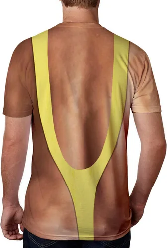 Vista 2 de uideazone Camiseta unisex de manga corta con estampado creativo 3D con cuello redondo