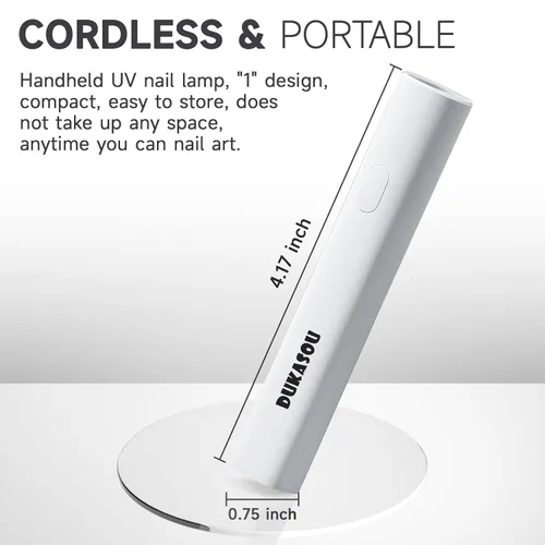 Vista 5 de Luz UV de mano para uñas de gel, mini luz de uñas portátil, lámparas LED de secado de esmalte de uñas para esmalte de gel, secadora de uñas