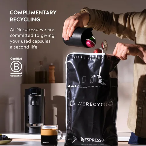 Vista 9 de Nespresso Vertuo Pop+ Cafetera para café y espresso de Breville con espumador de leche, Aqua Mint