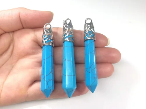 Vista 4 de 1 collar con colgante de gota de piedra preciosa natural, piedra de cristal curativo, cuarzo, reiki, chakras, roca energética, 18 pulgadas