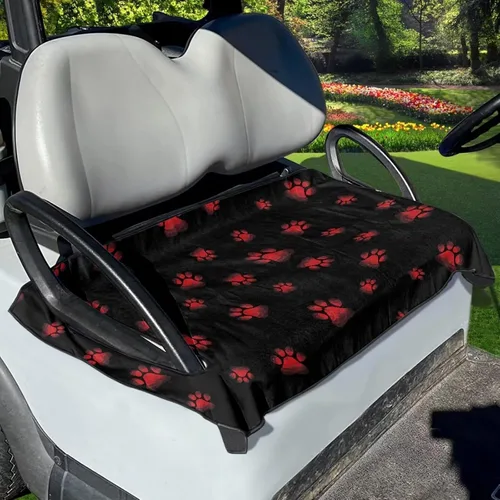 Vista 17 de Fundas de asiento de carrito de golf, lavables para carrito de golf, manta de toalla para carrito de golf, club, coche, fácil de instalar, funda