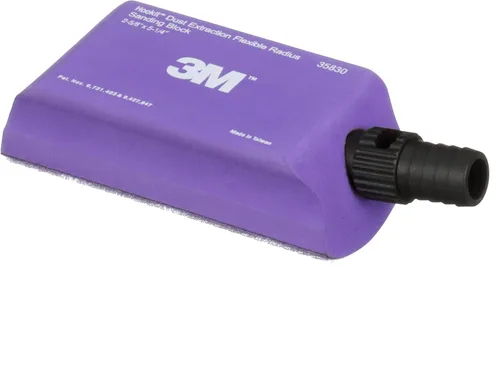 Vista 5 de 3M™ Bloque de lijado de radio flexible de extracción de polvo Hookit™ 35830, 5.236 in x 2.598 in