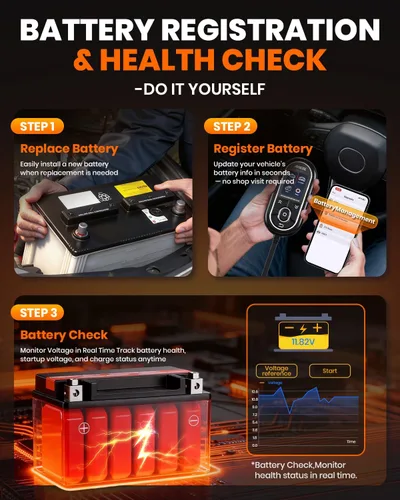 Vista 3 de ANCEL BD330 OBD2 Escáner Bluetooth (Actualizado BD310 para BMW) Herramienta de diagnóstico de sistema completo con registro de batería, función