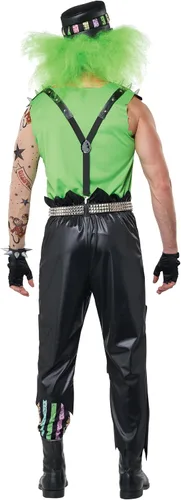 Vista 3 de Crazed Clown Horror Circus Disfraz para hombre adulto