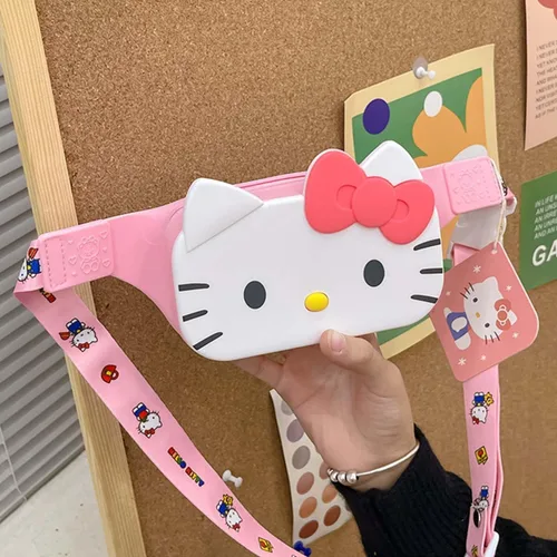 Vista 6 de Riñonera pequeña Kawaii para niños y adolescentes, Rojo